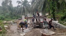 Kodim 0212/TS Bangun Jembatan Beton di Paluta Capai 95 Persen