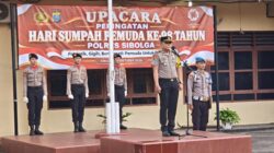 Pimpin Upacara Sumpah Pemuda, AKP Agus Adhitama Bacakan Amanat Kapolres Sibolga