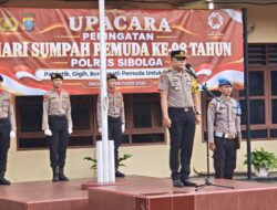Pimpin Upacara Sumpah Pemuda, AKP Agus Adhitama Bacakan Amanat Kapolres Sibolga