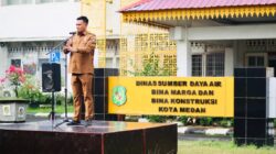 Kadis SDABMBK Medan Khairul Azmi Pimpin Apel Gabungan