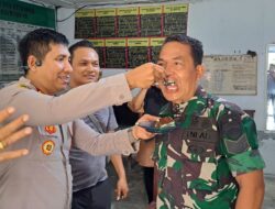 Garda Terdepan Pesisir, Koramil 03/SB Disambangi Rombongan Polsek Panai Hilir di Hari Jadi TNI